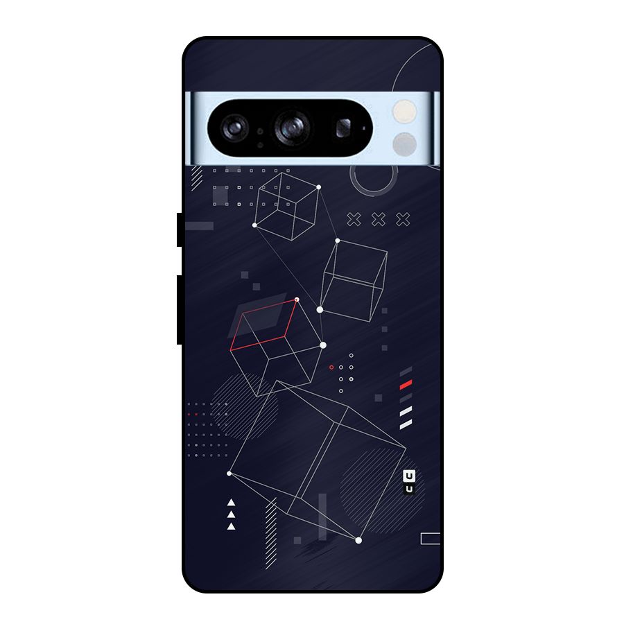 Royal Abstract Shapes Metal Back Case for Google Pixel 8 Pro