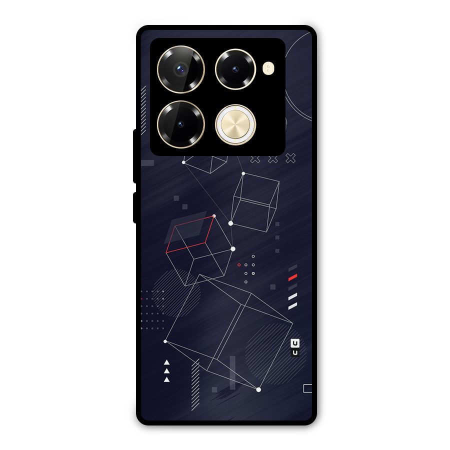 Royal Abstract Shapes Metal Back Case for Infinix Note 40 Pro