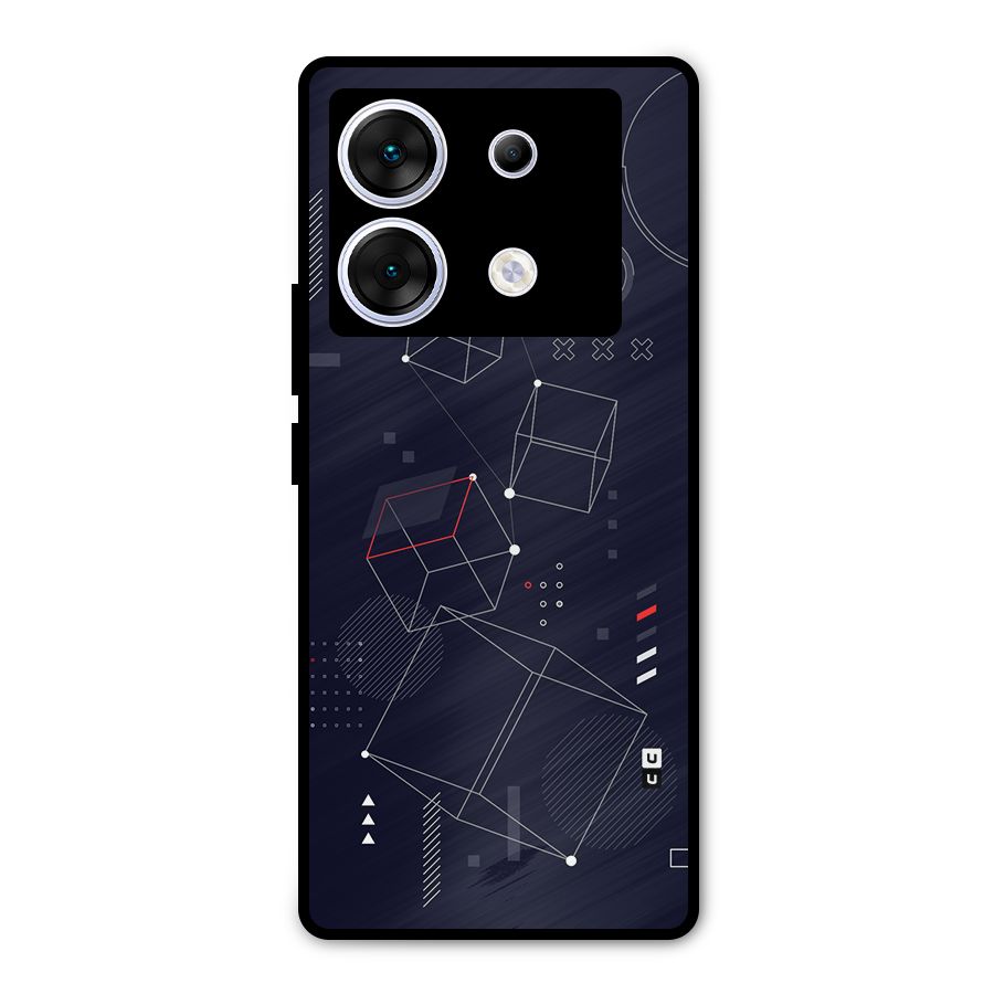 Royal Abstract Shapes Metal Back Case for Infinix Zero 30 5G