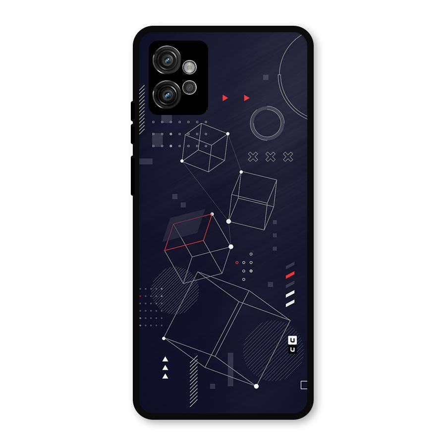 Royal Abstract Shapes Metal Back Case for Moto G32