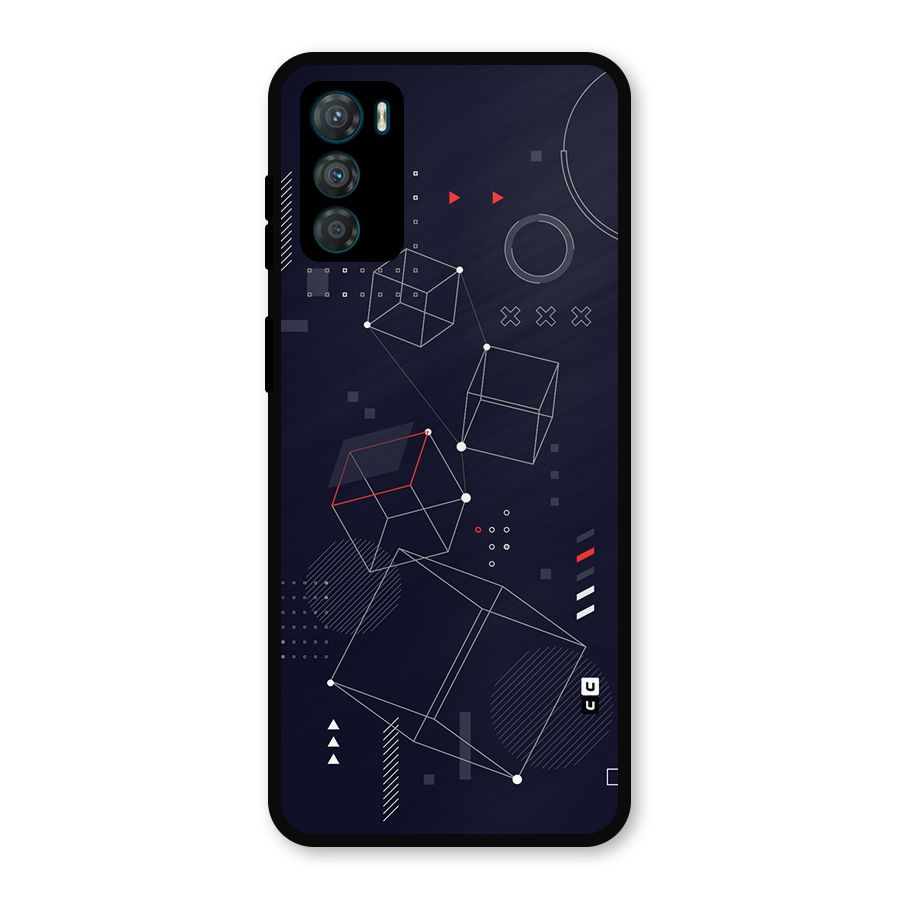 Royal Abstract Shapes Metal Back Case for Moto G42