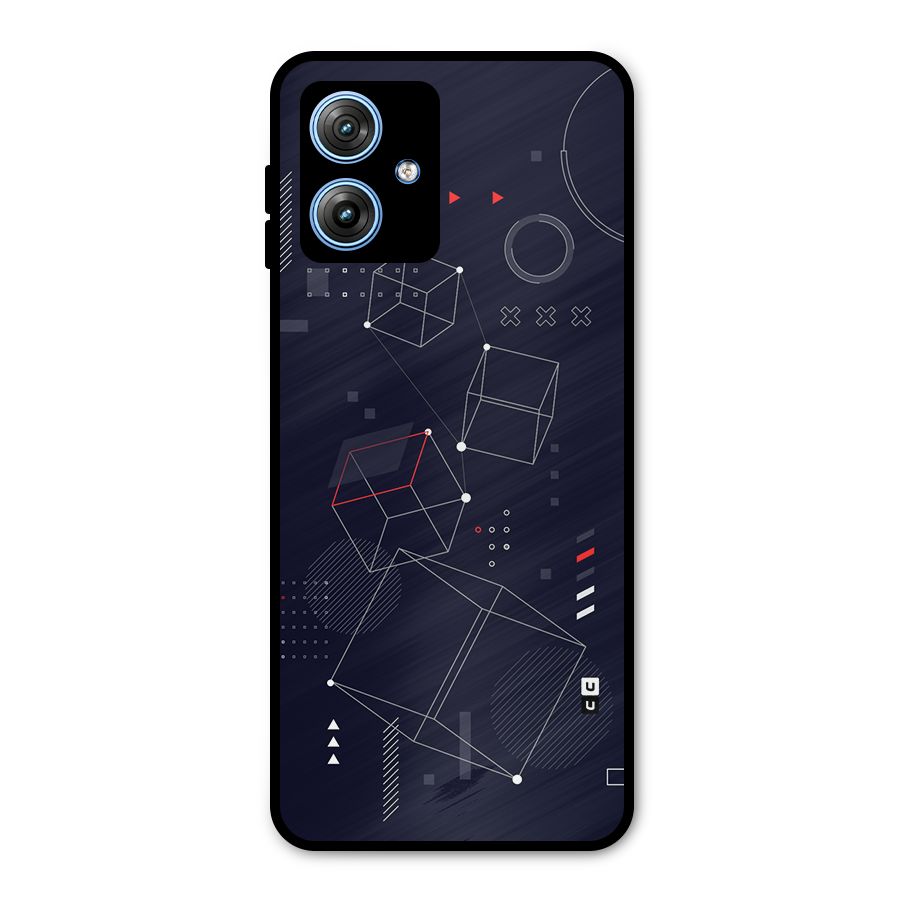 Royal Abstract Shapes Metal Back Case for Moto G54