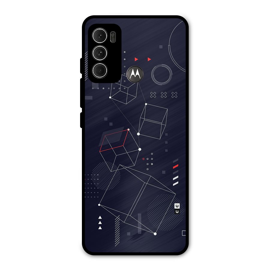 Royal Abstract Shapes Metal Back Case for Moto G60