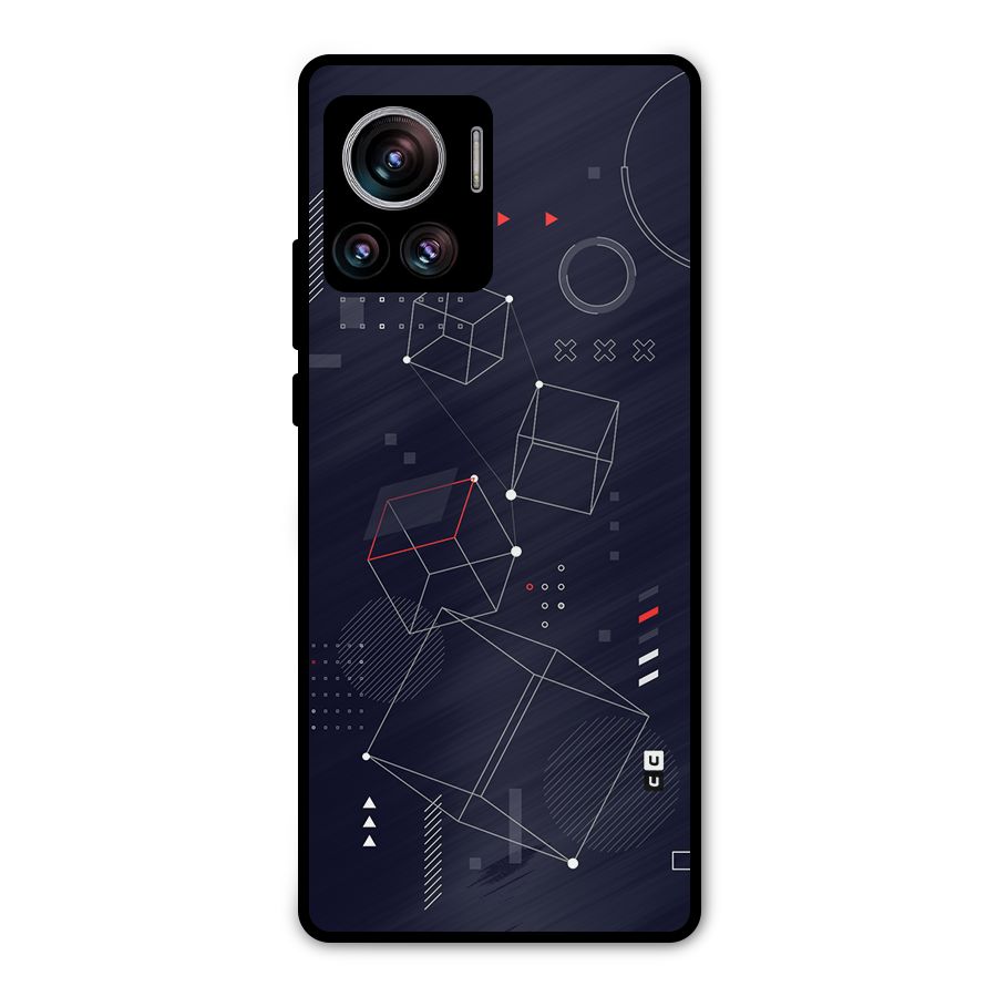 Royal Abstract Shapes Metal Back Case for Motorola Edge 30 Ultra