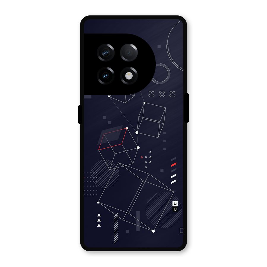 Royal Abstract Shapes Metal Back Case for OnePlus 11R