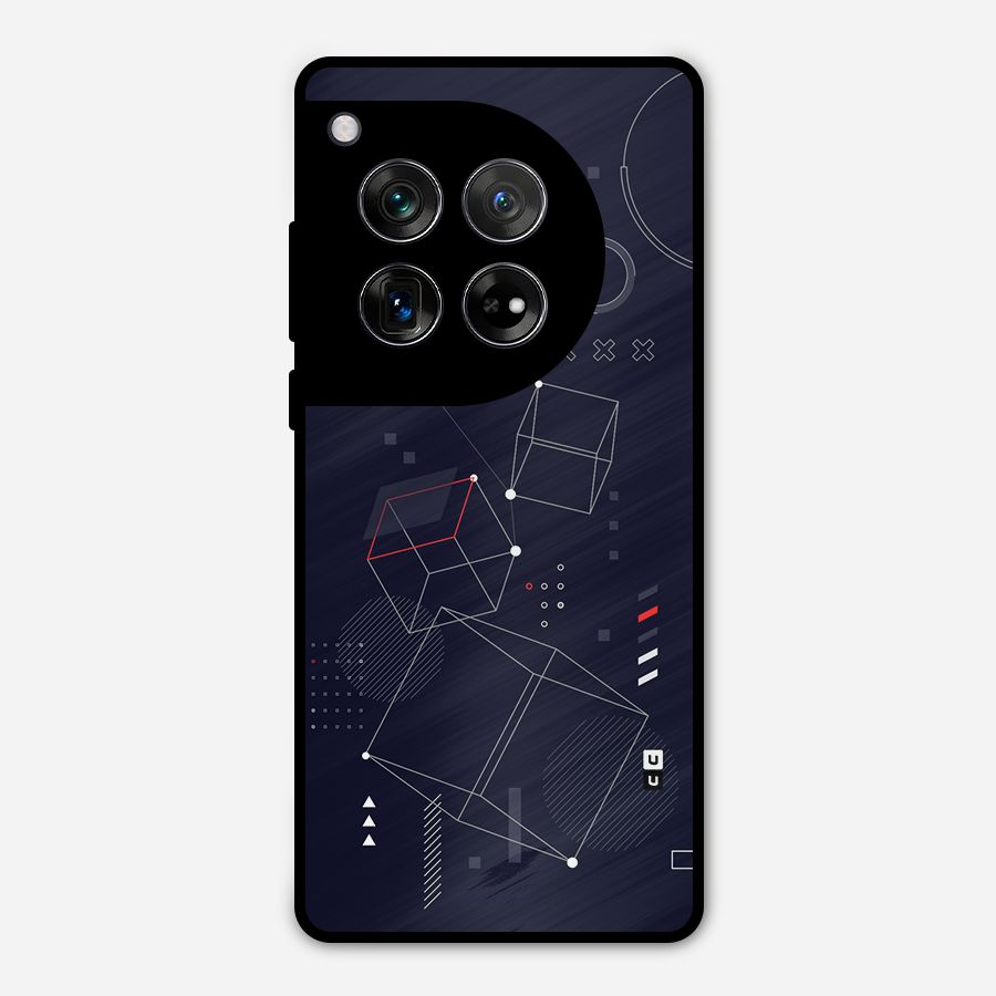 Royal Abstract Shapes Metal Back Case for OnePlus 12