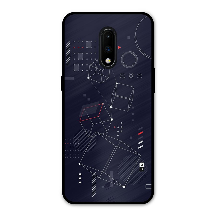 Royal Abstract Shapes Metal Back Case for OnePlus 7