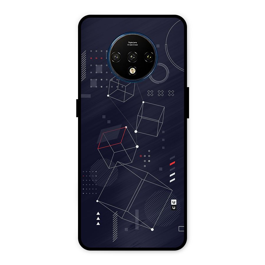 Royal Abstract Shapes Metal Back Case for OnePlus 7T