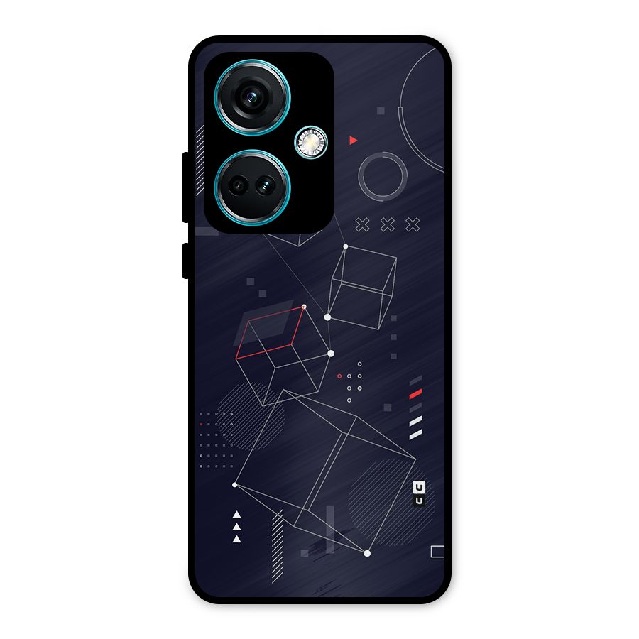 Royal Abstract Shapes Metal Back Case for OnePlus Nord CE 3 5G