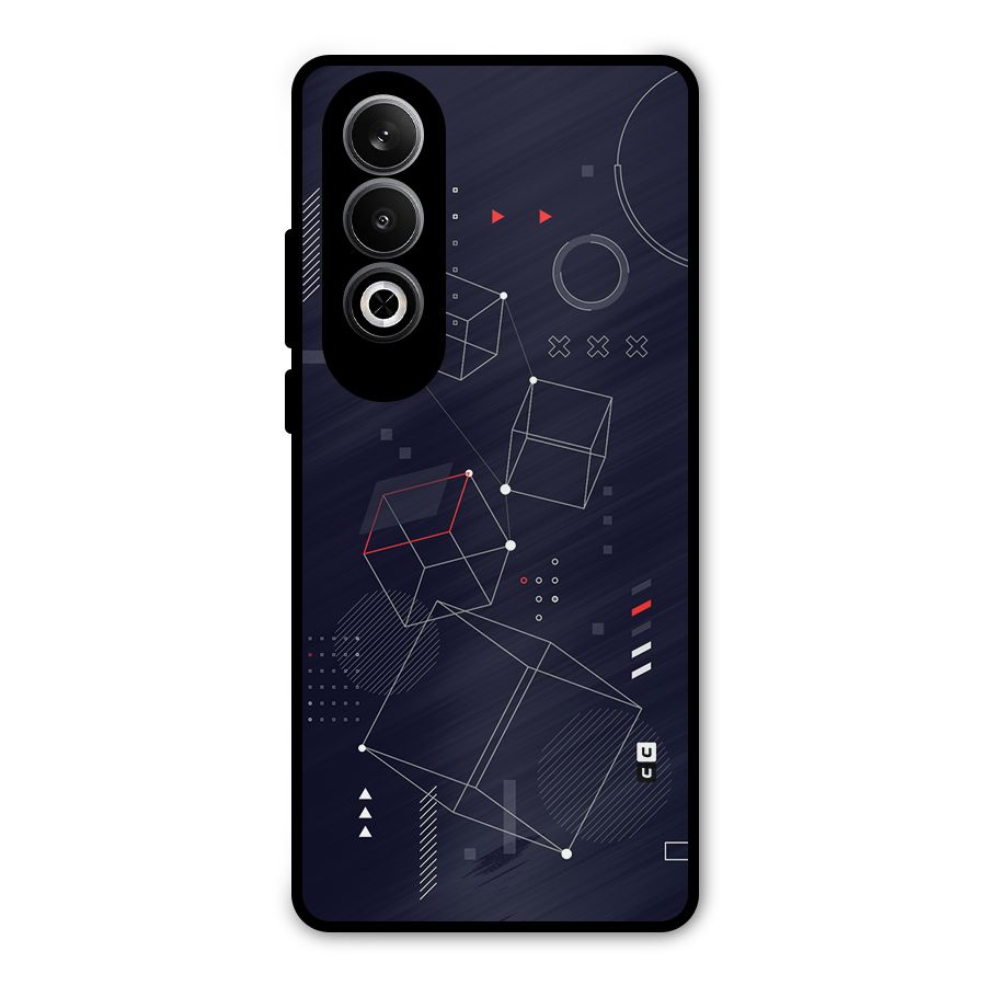 Royal Abstract Shapes Metal Back Case for OnePlus Nord CE4