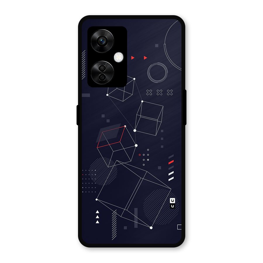 Royal Abstract Shapes Metal Back Case for OnePlus Nord CE 3 Lite