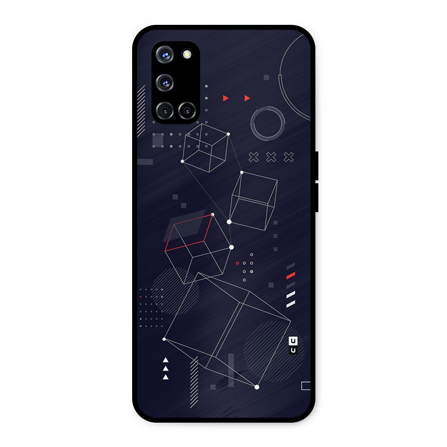 Royal Abstract Shapes Metal Back Case for Oppo A52