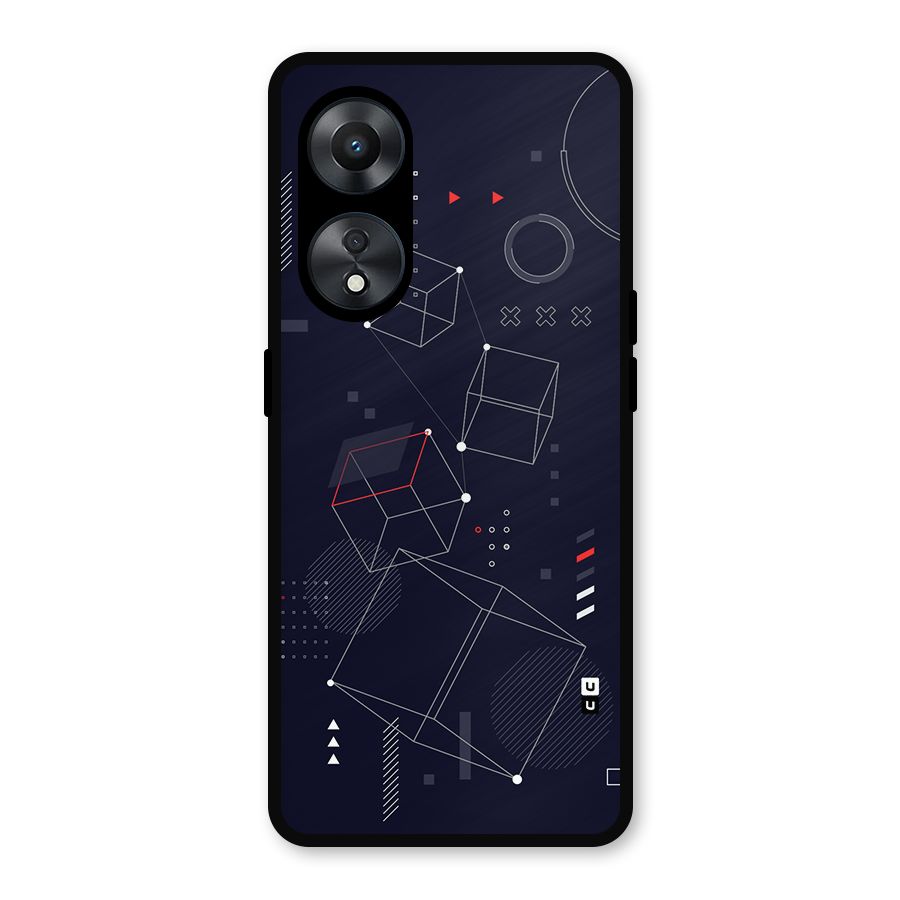 Royal Abstract Shapes Metal Back Case for Oppo A78