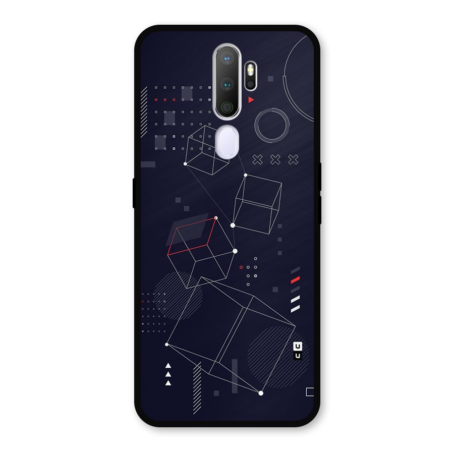 Royal Abstract Shapes Metal Back Case for Oppo A9 (2020)
