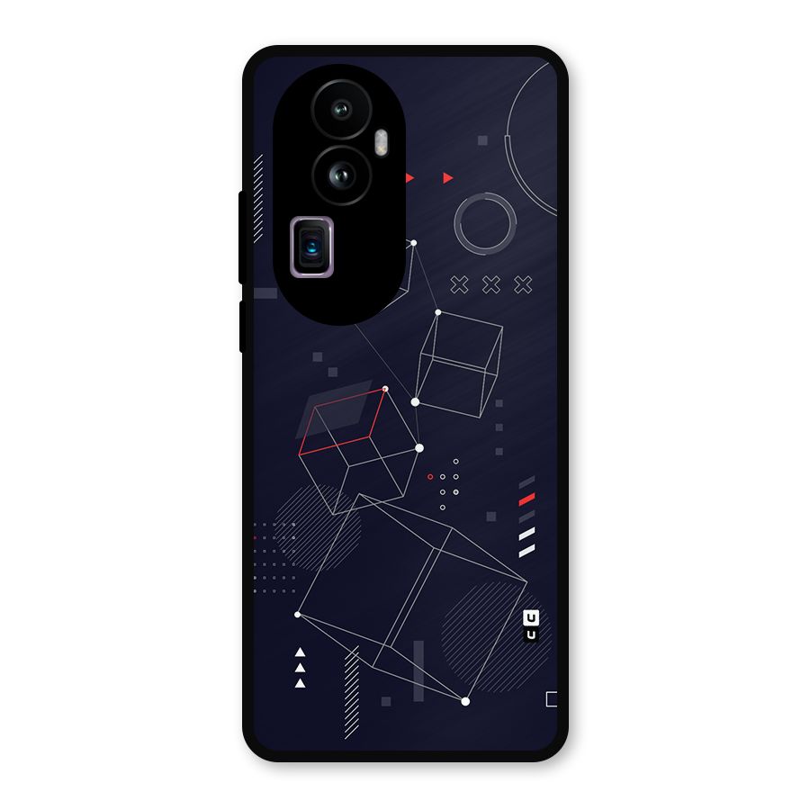 Royal Abstract Shapes Metal Back Case for Oppo Reno10 Pro Plus