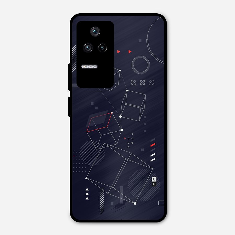 Royal Abstract Shapes Metal Back Case for Poco F4 5G