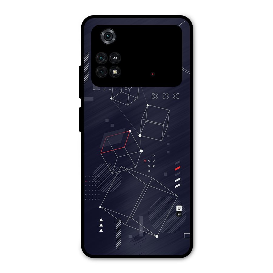 Royal Abstract Shapes Metal Back Case for Poco M4 Pro 4G