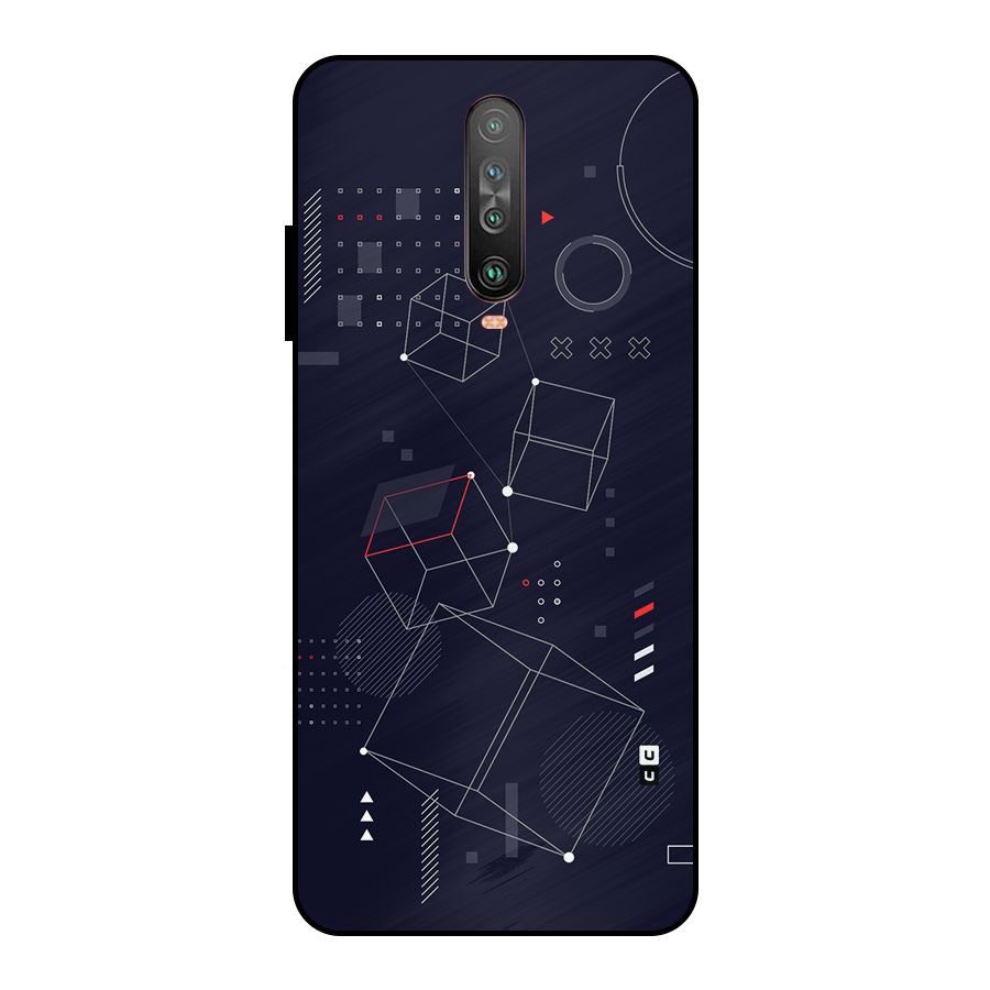 Royal Abstract Shapes Metal Back Case for Poco X2
