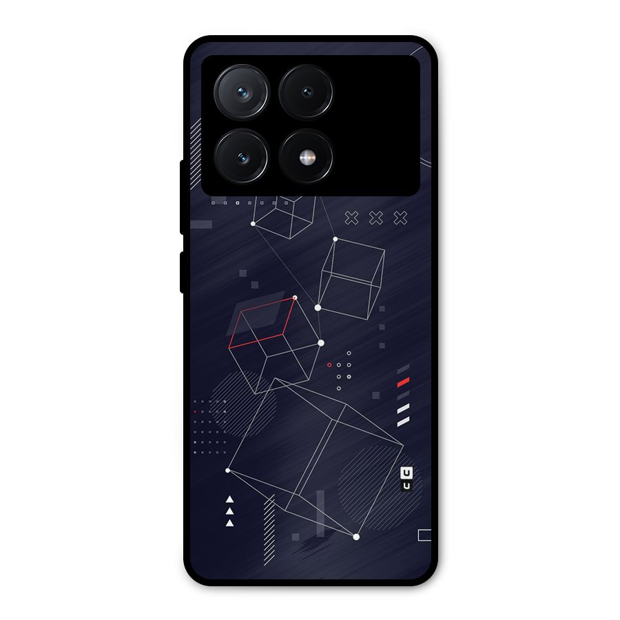 Royal Abstract Shapes Metal Back Case for Poco X6 Pro