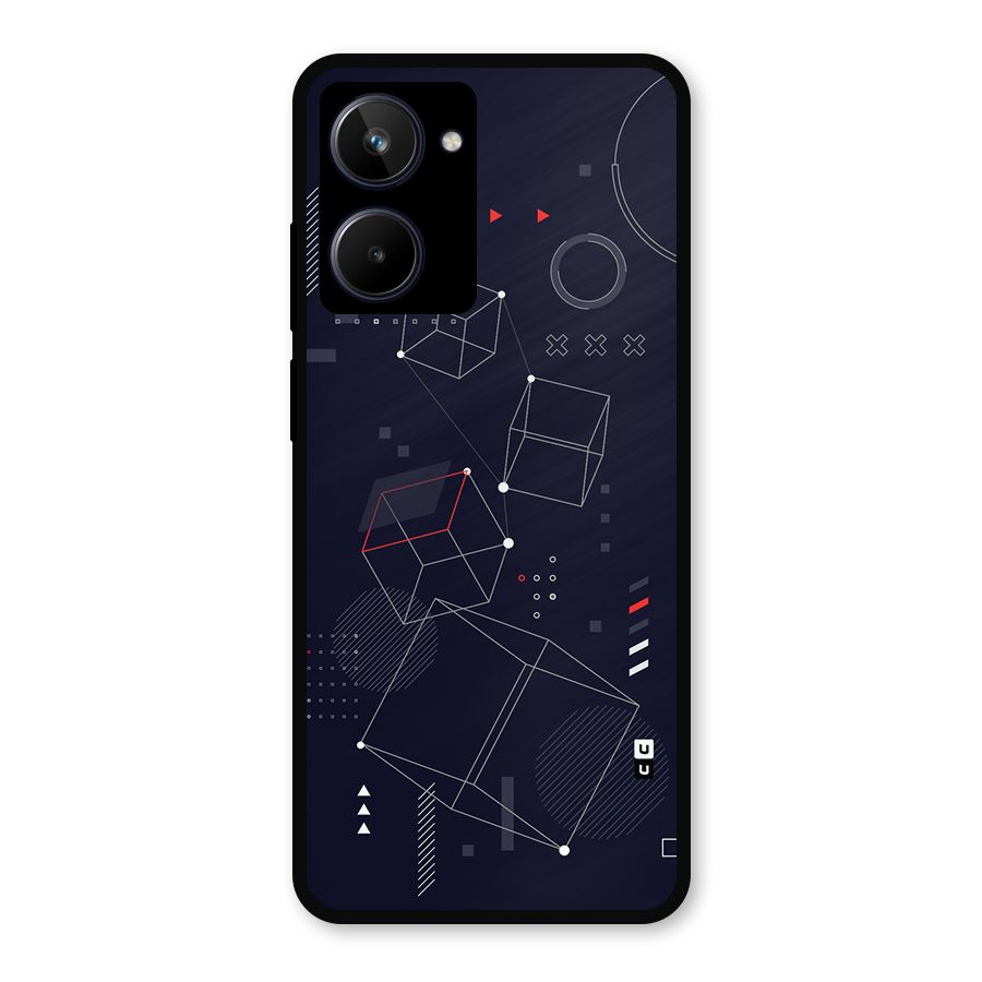 Royal Abstract Shapes Metal Back Case for Realme 10