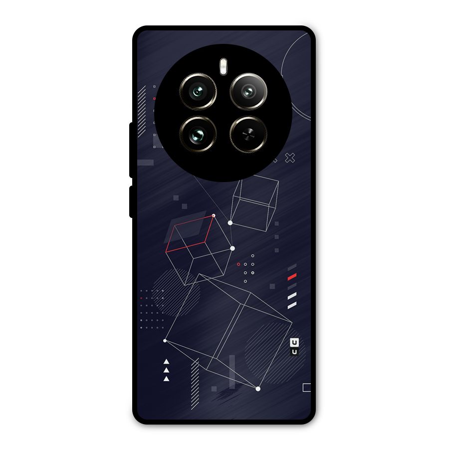 Royal Abstract Shapes Metal Back Case for Realme 12 Pro