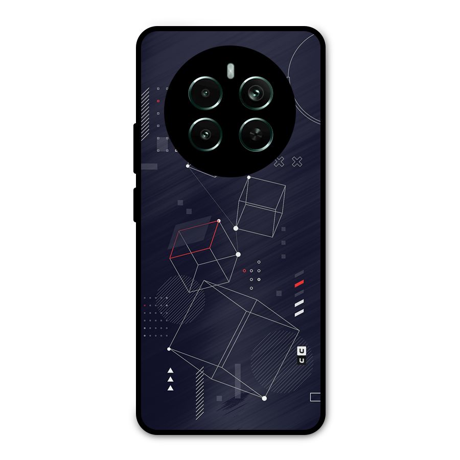 Royal Abstract Shapes Metal Back Case for Realme 12 Pro Plus