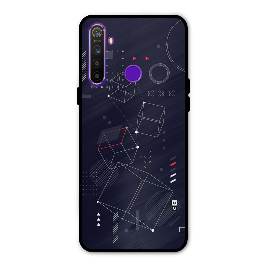 Royal Abstract Shapes Metal Back Case for Realme 5