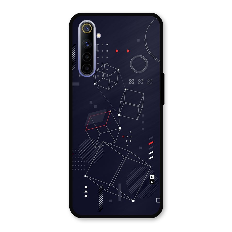 Royal Abstract Shapes Metal Back Case for Realme 6