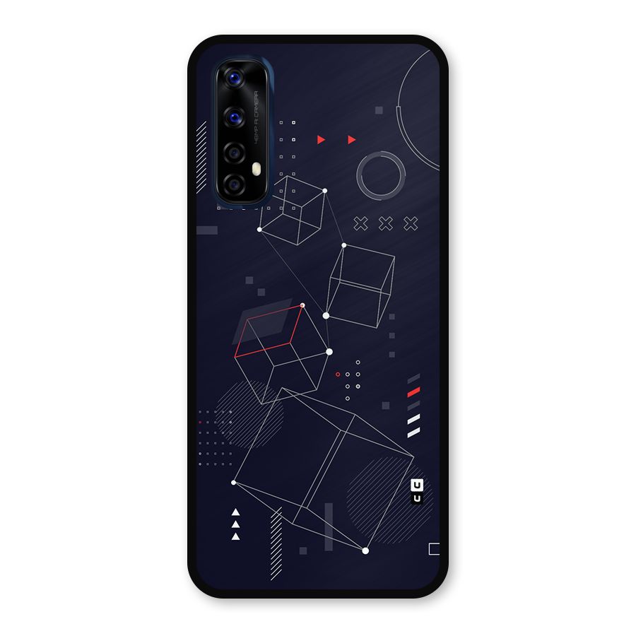 Royal Abstract Shapes Metal Back Case for Realme 7
