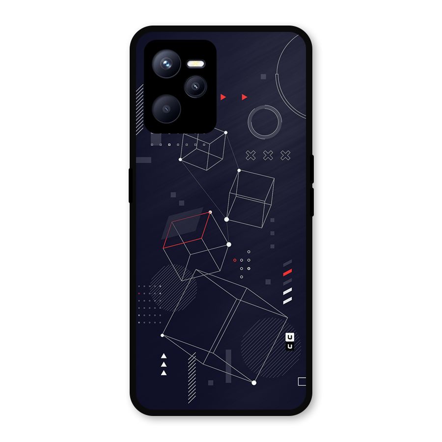 Royal Abstract Shapes Metal Back Case for Realme C35