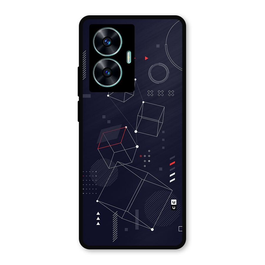 Royal Abstract Shapes Metal Back Case for Realme C55