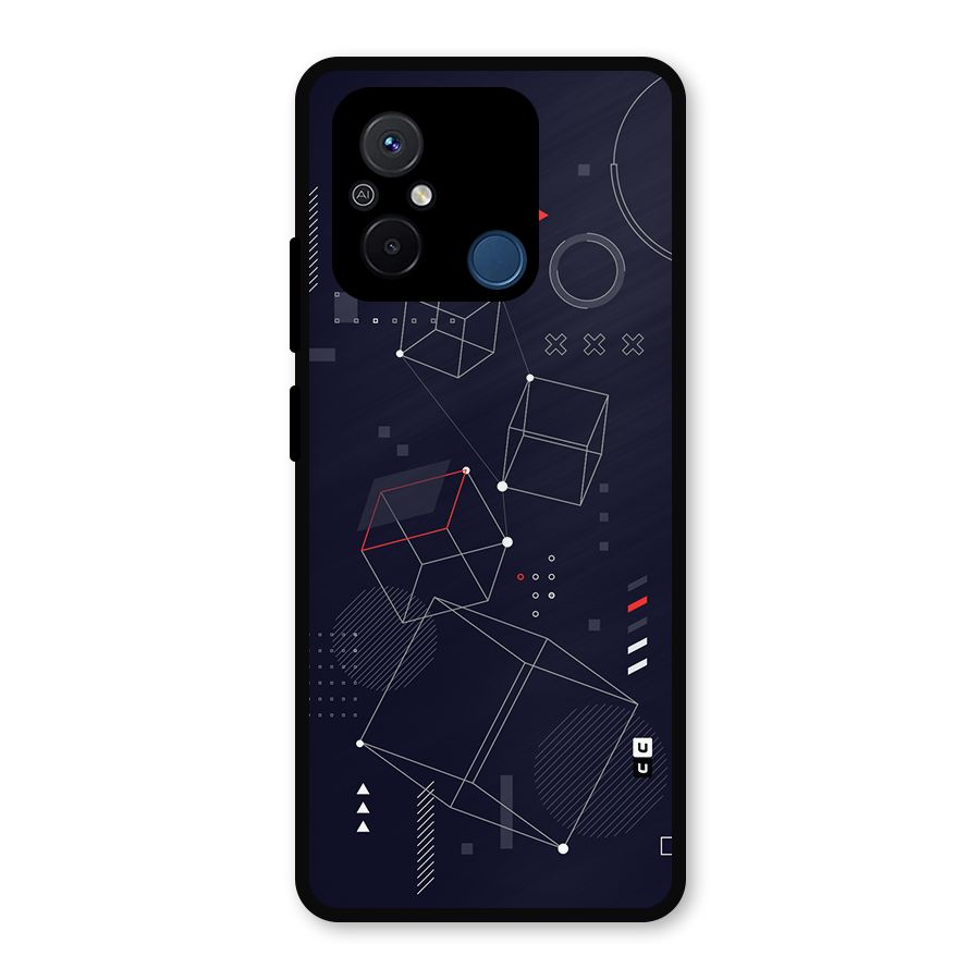 Royal Abstract Shapes Metal Back Case for Redmi 12C