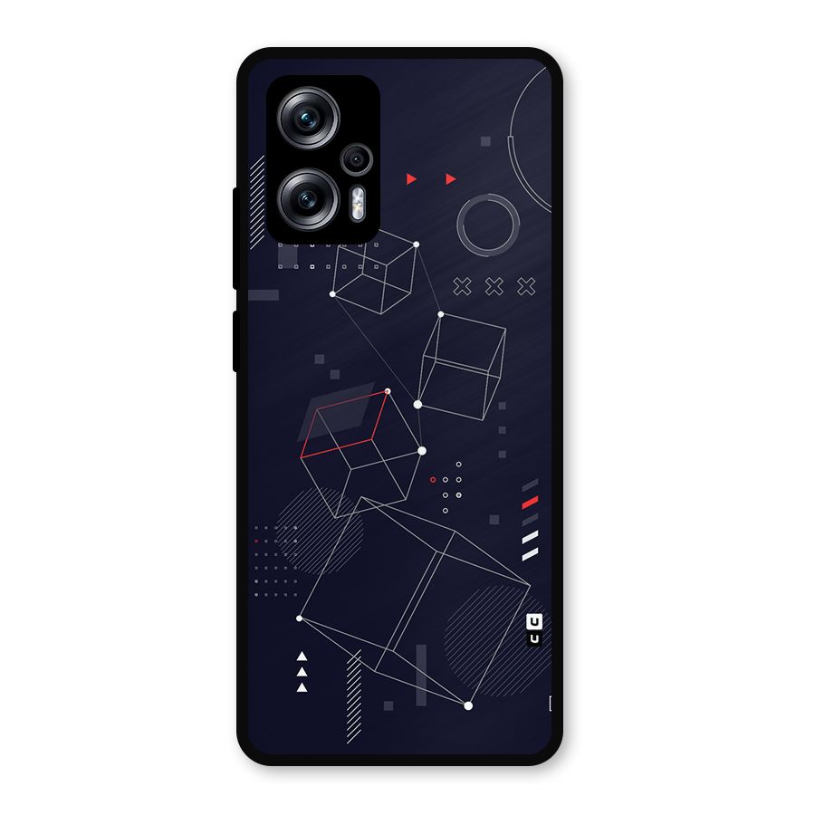 Royal Abstract Shapes Metal Back Case for Redmi K50i