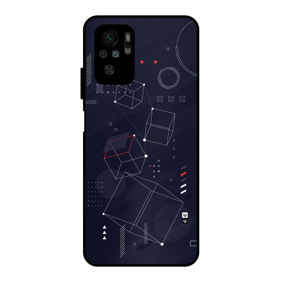 Royal Abstract Shapes Metal Back Case for Redmi Note 11 SE