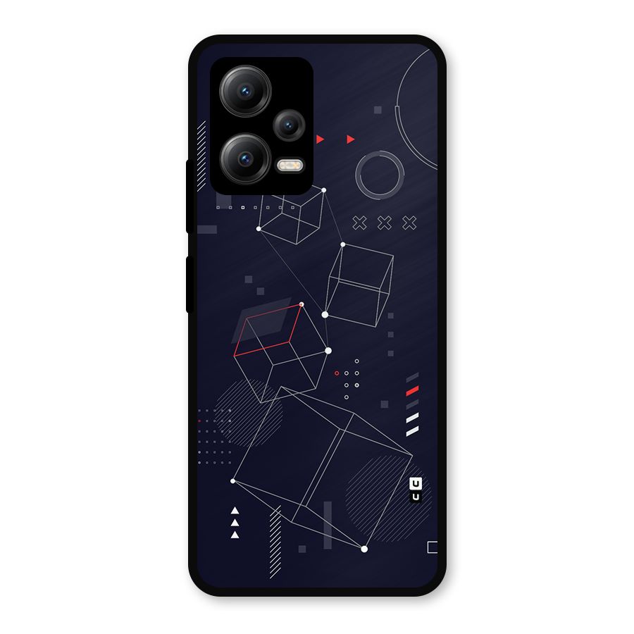 Royal Abstract Shapes Metal Back Case for Redmi Note 12 5G