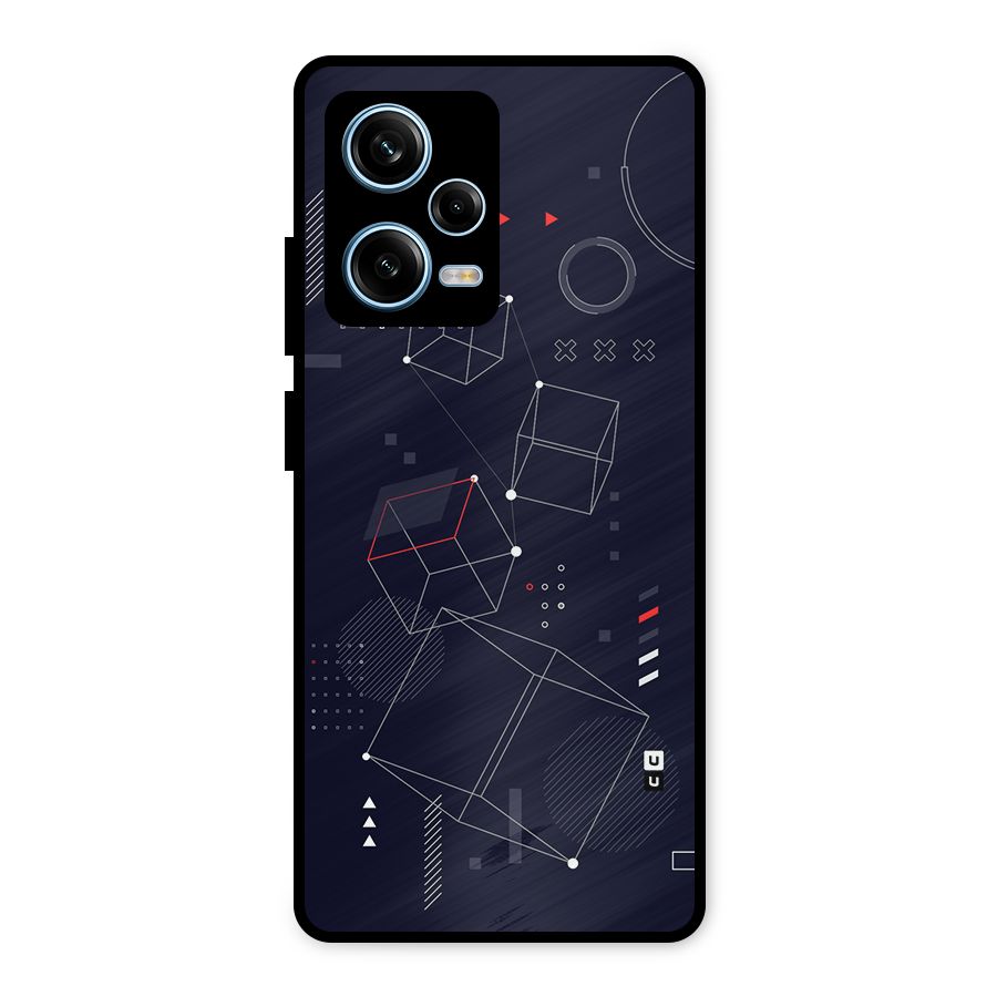 Royal Abstract Shapes Metal Back Case for Redmi Note 12 Pro