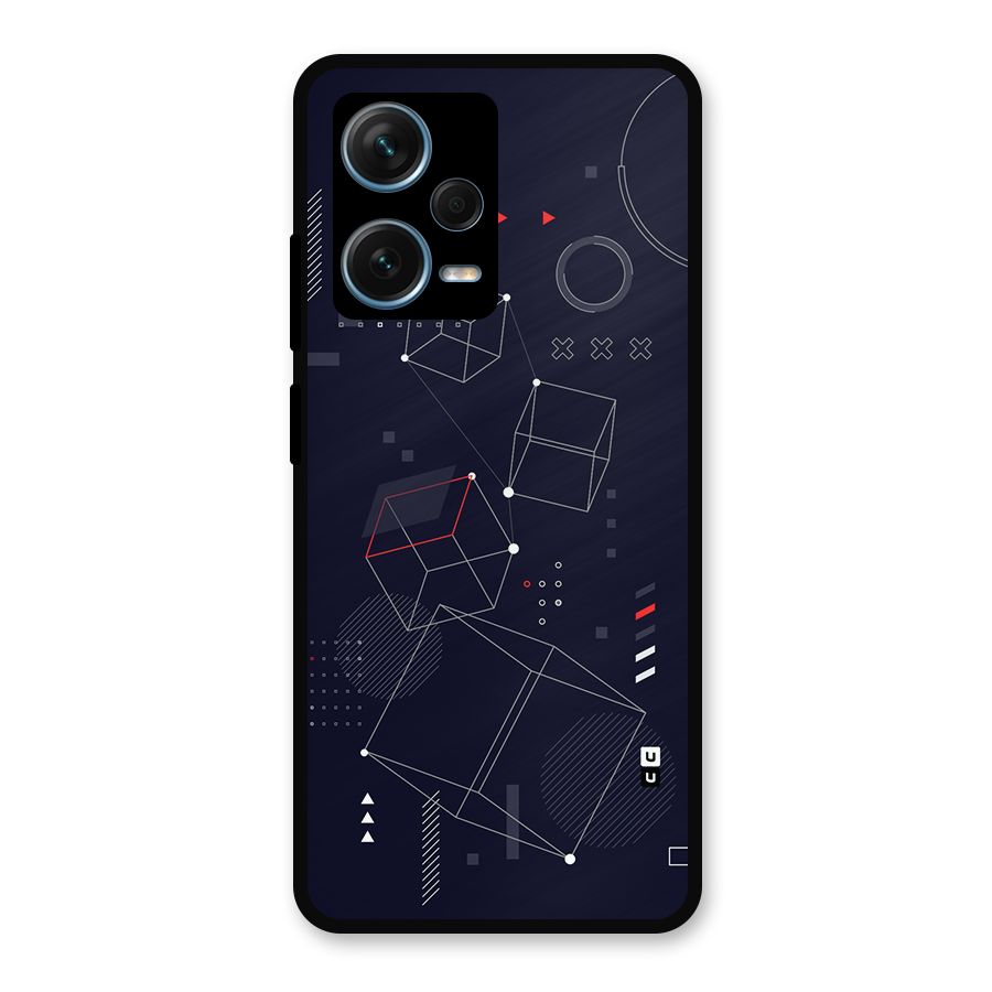 Royal Abstract Shapes Metal Back Case for Redmi Note 12 Pro Plus 5G