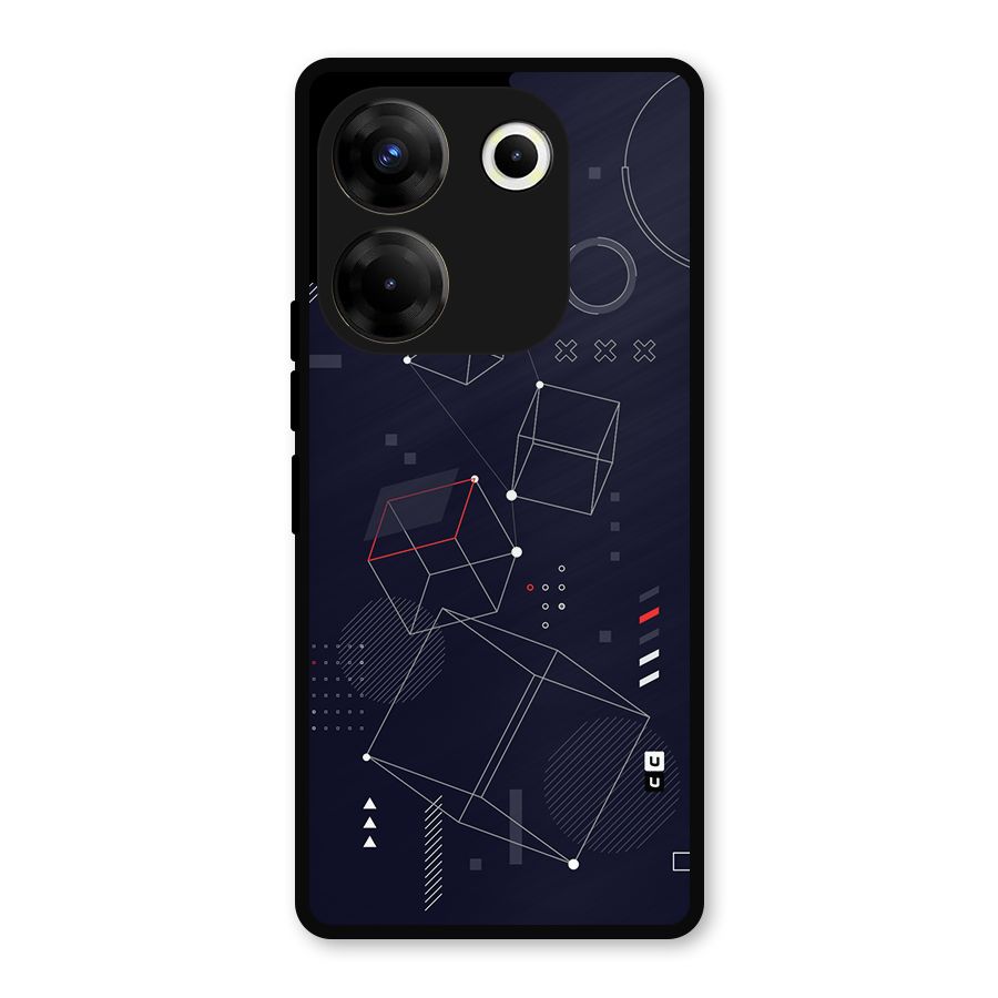 Royal Abstract Shapes Metal Back Case for Tecno Camon 20 Pro