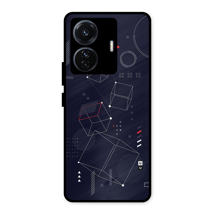 Royal Abstract Shapes Metal Back Case for Vivo T1 Pro