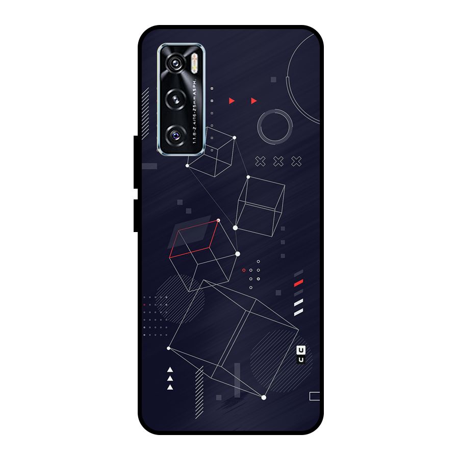 Royal Abstract Shapes Metal Back Case for Vivo V20 SE