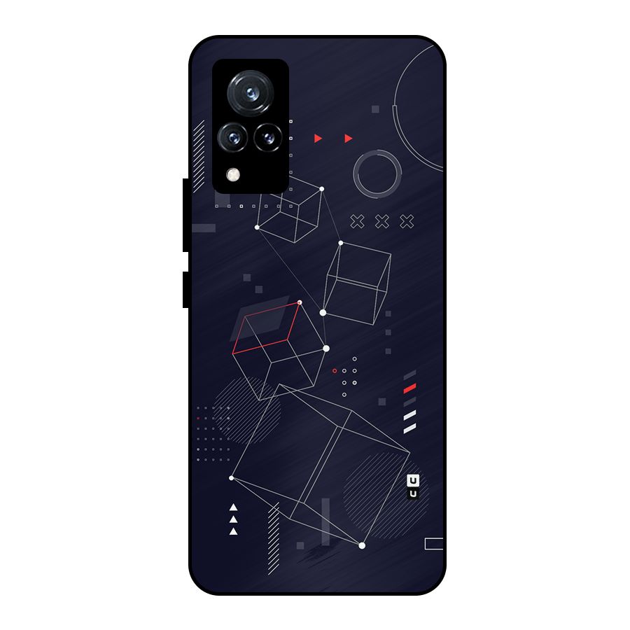 Royal Abstract Shapes Metal Back Case for Vivo V21 5G