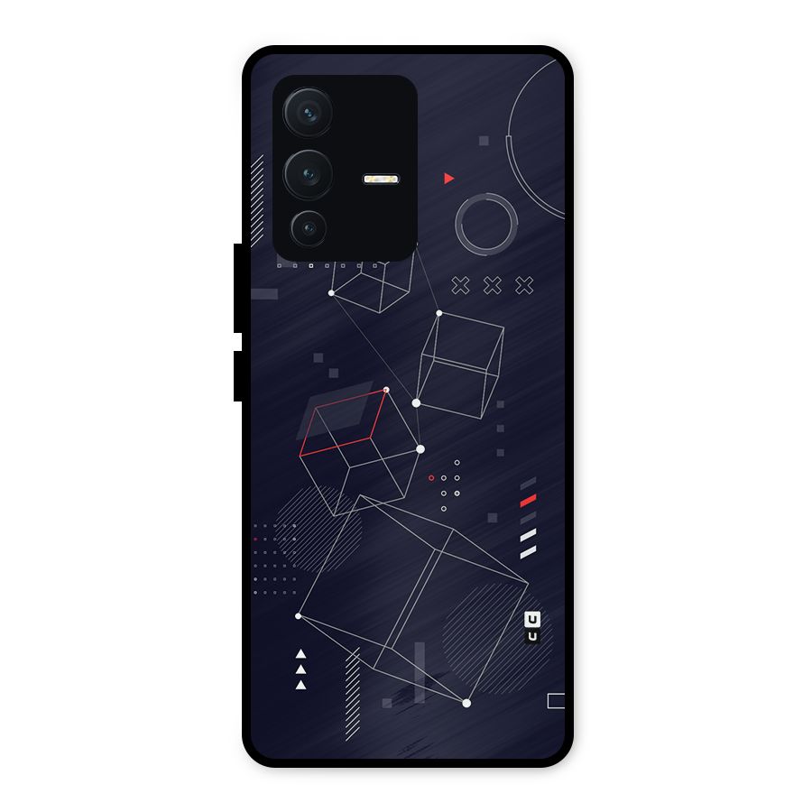 Royal Abstract Shapes Metal Back Case for Vivo V23 5G