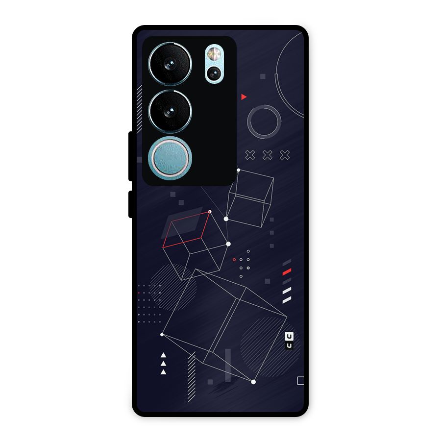Royal Abstract Shapes Metal Back Case for Vivo V29
