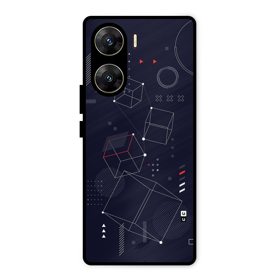 Royal Abstract Shapes Metal Back Case for Vivo V29e