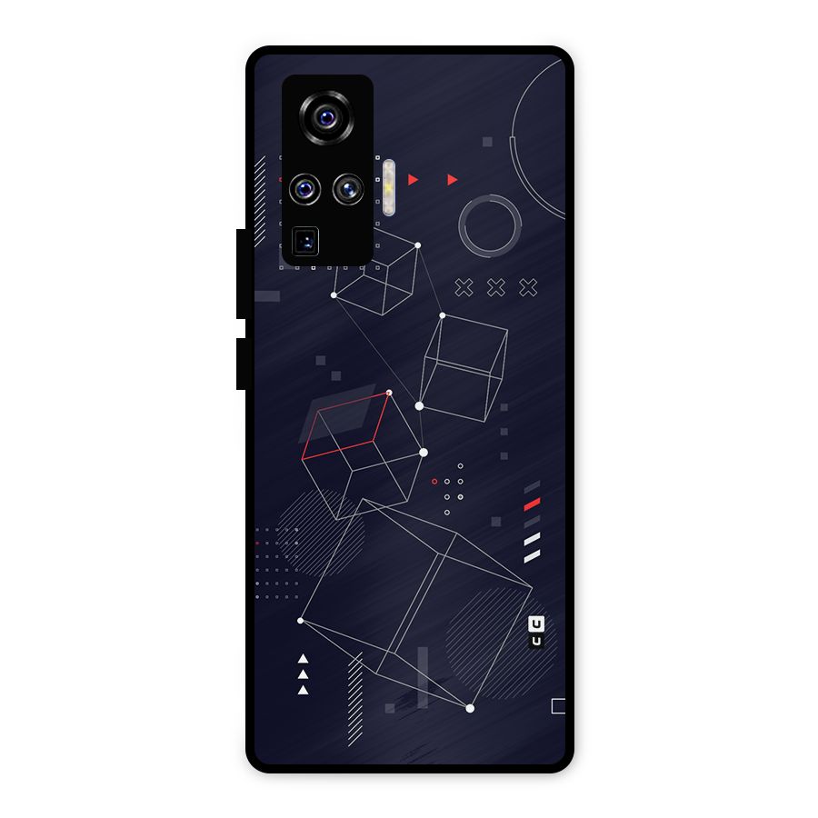 Royal Abstract Shapes Metal Back Case for Vivo X50 Pro
