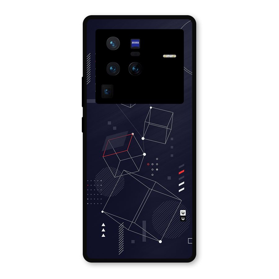 Royal Abstract Shapes Metal Back Case for Vivo X80 Pro
