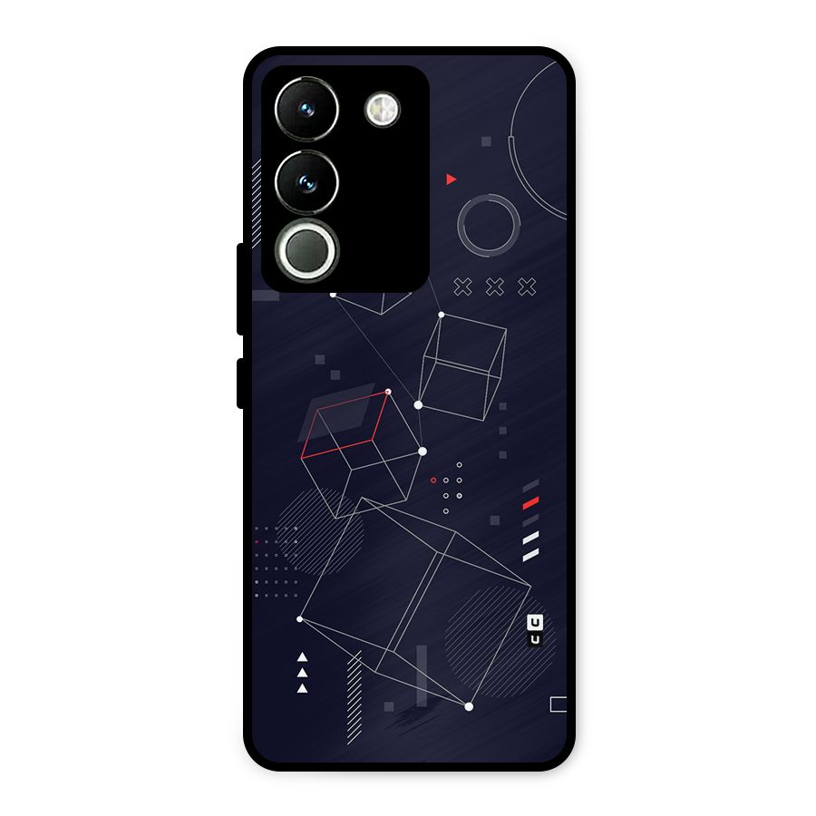 Royal Abstract Shapes Metal Back Case for Vivo Y200