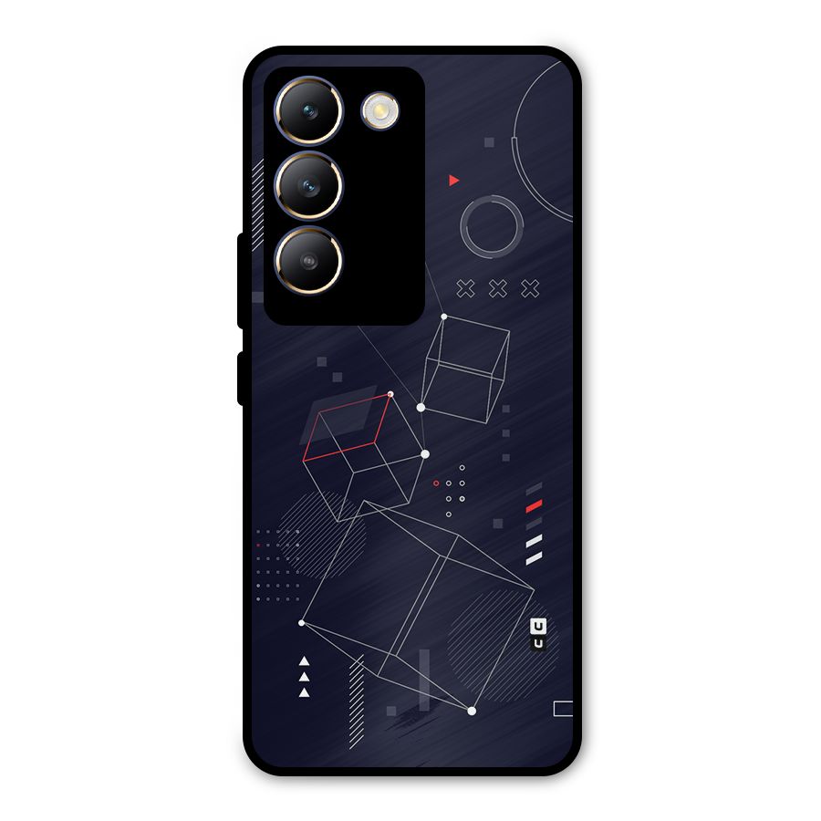 Royal Abstract Shapes Metal Back Case for Vivo Y200e