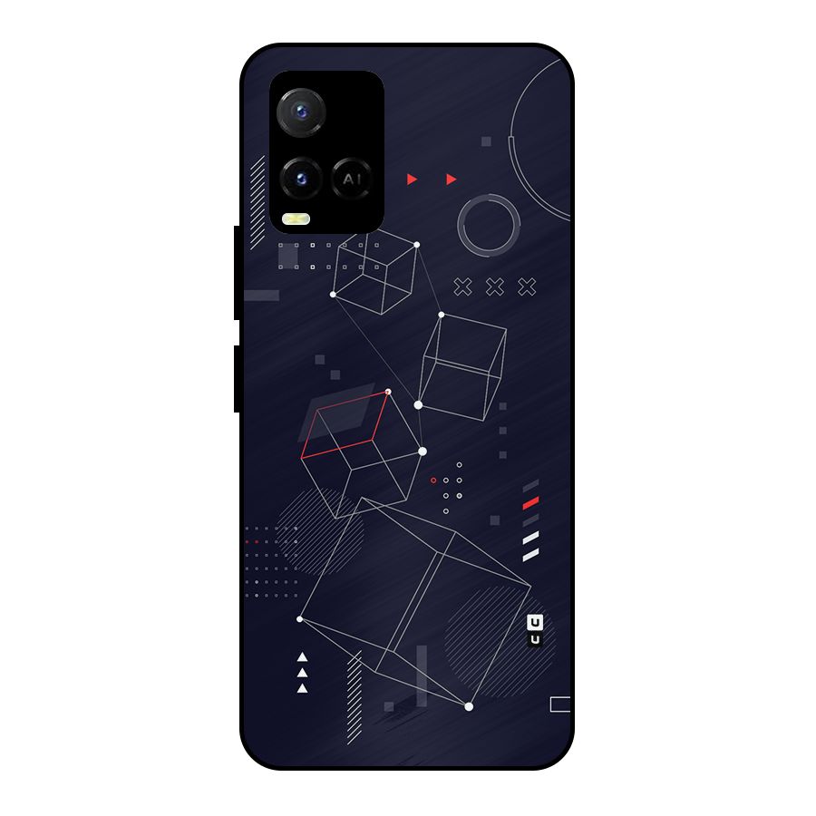 Royal Abstract Shapes Metal Back Case for Vivo Y21 2021