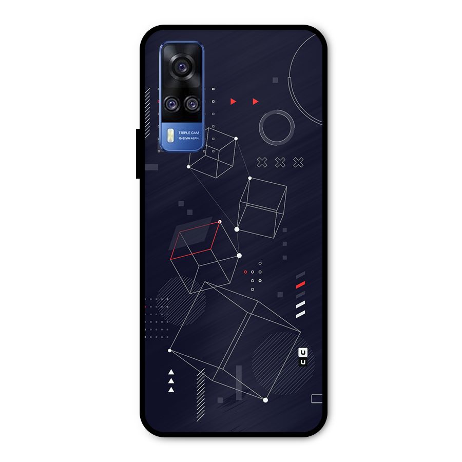 Royal Abstract Shapes Metal Back Case for Vivo Y31
